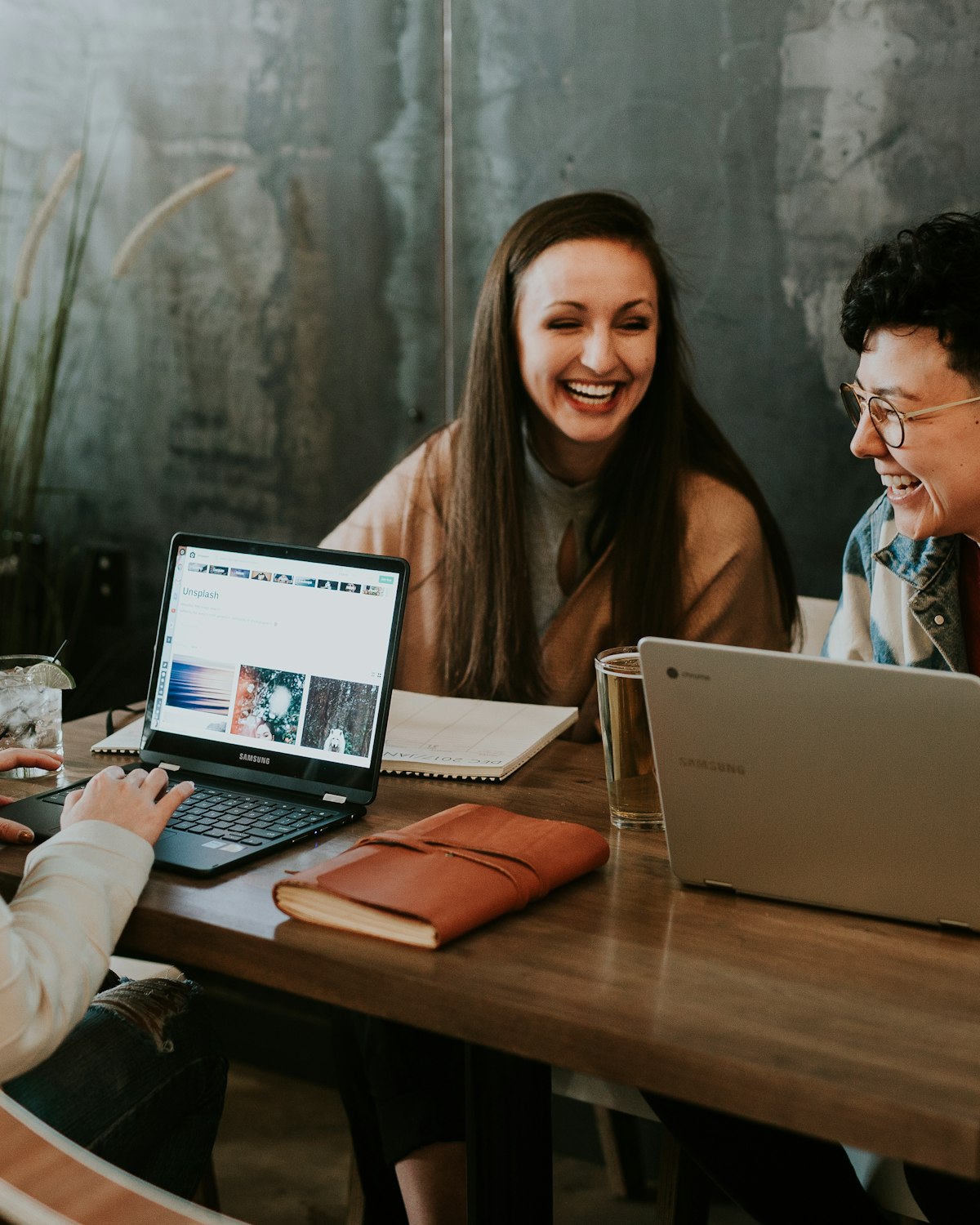 People collaborating and connecting in person